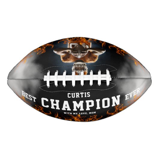 モダンパーソナライズされたサッカー写真ギフト子供へ アメリカンフットボール (正面)
