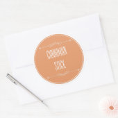 モダンパーソナライズされたシナモン ラウンドシール (封筒)