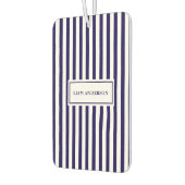 モダンパーソナライズされたシンプルネイビー縦型ストライプの カーエアーフレッシュナー (左)