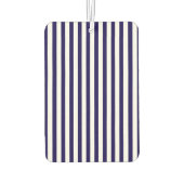 モダンパーソナライズされたシンプルネイビー縦型ストライプの カーエアーフレッシュナー (裏面)