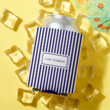 モダンパーソナライズされたシンプルネイビー縦型ストライプの