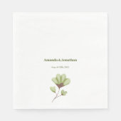 モダンパーソナライズされたシンプルボホグリーン結婚ズ スタンダードランチョンナプキン (正面)