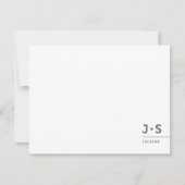 モダンパーソナライズされたシンプルモノグラムプロフェッショナル ノートカード (正面)