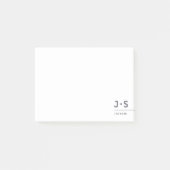 モダンパーソナライズされたシンプルモノグラムプロフェッショナル ポストイット (正面)