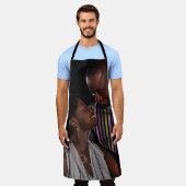 モダンパーソナライズされたシンプル写真 エプロン (着用した状態)