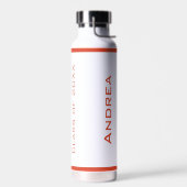 モダンパーソナライズされたシンプル卒業赤文字 ウォーターボトル (左面)