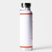 モダンパーソナライズされたシンプル卒業赤文字 ウォーターボトル (右面)