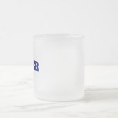 モダンパーソナライズされたシンプル名前をカスタムする フロストグラスマグカップ (中央)