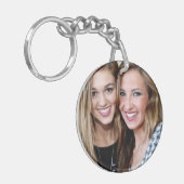 モダンパーソナライズされたシンプル最高の友人写真 キーホルダー (正面左)