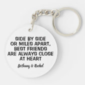 モダンパーソナライズされたシンプル最高の友人写真 キーホルダー (裏面)
