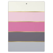 モダンパーソナライズされたストライプClipboard クリップボード (裏面)