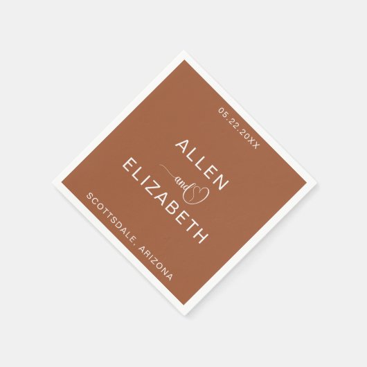モダンパーソナライズされたテラスタイリッシュ結婚コタ スタンダードカクテルナプキン (角)