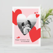 モダンパーソナライズされたハッピーバレンタインデー シーズンカード (スタンド正面)