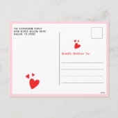 モダンパーソナライズされたハッピーバレンタインデー シーズンポストカード (裏面)