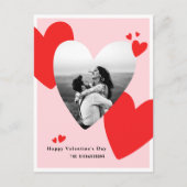 モダンパーソナライズされたハッピーバレンタインデー シーズンポストカード (正面)