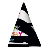 モダンパーソナライズされたハッピーバースデー名かわいいクール パーティーハット (右)