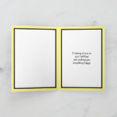 モダンパーソナライズされたハッピーバースデー カード (内部)