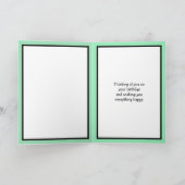 モダンパーソナライズされたハッピーバースデー カード (内部)