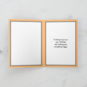 モダンパーソナライズされたハッピーバースデー カード (内部)