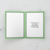 モダンパーソナライズされたハッピーバースデー カード (内部)