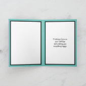 モダンパーソナライズされたハッピーバースデー カード (内部)