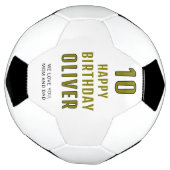 モダンパーソナライズされたハッピーバースデー サッカーボール (回転)