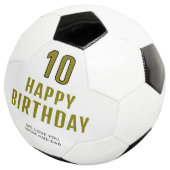 モダンパーソナライズされたハッピーバースデー サッカーボール (3/4)