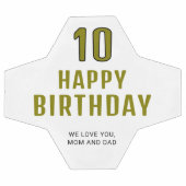 モダンパーソナライズされたハッピーバースデー サッカーボール (フラット)