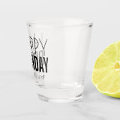 モダンパーソナライズされたハッピーバースデー   ショットグラス (右)