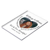 モダンパーソナライズされたハート ノートブック (左側)