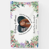 モダンパーソナライズされたハート 横断幕 (縦)