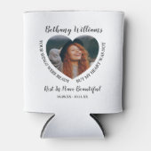 モダンパーソナライズされたハート 缶クーラー (正面)