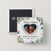 モダンパーソナライズされたハート 缶バッジ (正面&裏面)