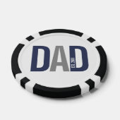 モダンパーソナライズされたパパ ポーカーチップ (シングル)