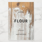 モダンパーソナライズされたベーキングフラワーブラックフォント フードラベル (シングルラベル)