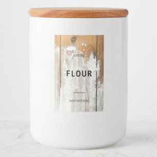 モダンパーソナライズされたベーキングフラワーブラックフォント フードラベル