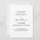 モダンパーソナライズされたペット写真結婚馬 セーブザデート (裏面)