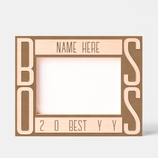 モダンパーソナライズされたボス レーザー彫刻フレーム (正面)