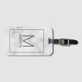 モダンパーソナライズされたモノグラムと名前の荷物タグ ラゲッジタグ (正面横)