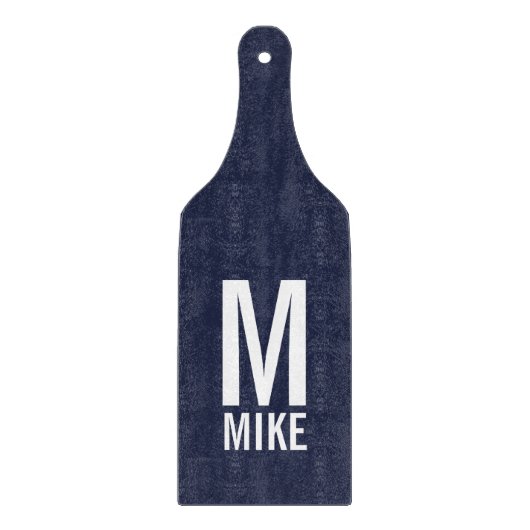 モダンパーソナライズされたモノグラムと名前 カッティングボード (正面)