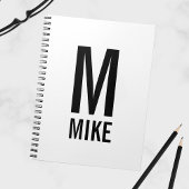 モダンパーソナライズされたモノグラムと名前 ノートブック