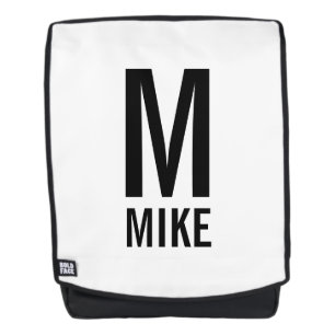 モダンパーソナライズされたモノグラムと名前 バックパック