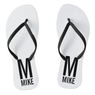 モダンパーソナライズされたモノグラムと名前 ビーチサンダル