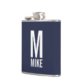 モダンパーソナライズされたモノグラムと名前 フラスク (左)