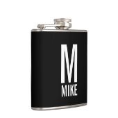 モダンパーソナライズされたモノグラムと名前 フラスク (右)
