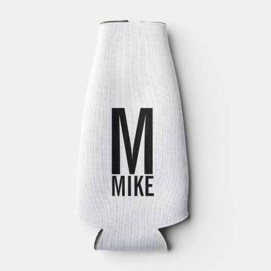 モダンパーソナライズされたモノグラムと名前 ボトルクーラー (正面)