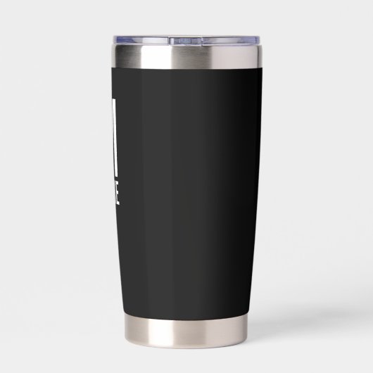 モダンパーソナライズされたモノグラムと名前 保温保冷タンブラー (背面)