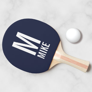 モダンパーソナライズされたモノグラムと名前 卓球ラケット