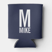 モダンパーソナライズされたモノグラムと名前 缶クーラー (正面)