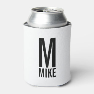 モダンパーソナライズされたモノグラムと名前 缶クーラー